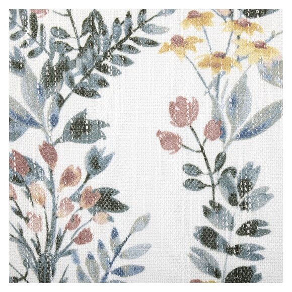 NEW Linden Street Blackout Single Curtain Panel Multi Floral Green Blue 50x108 - Picture 5 of 10